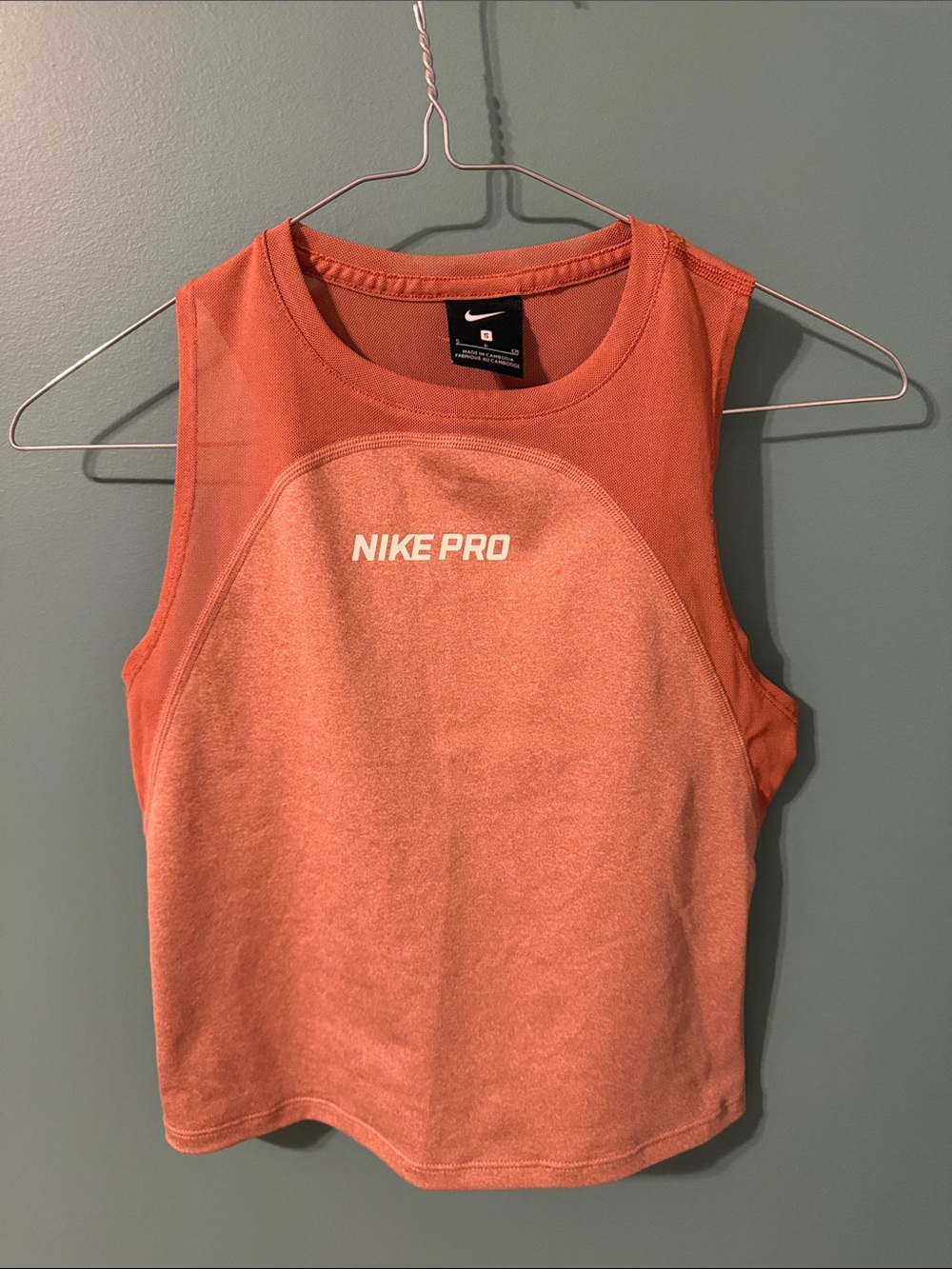 Nike Women's Coral-Orange Fitness Tank Top
